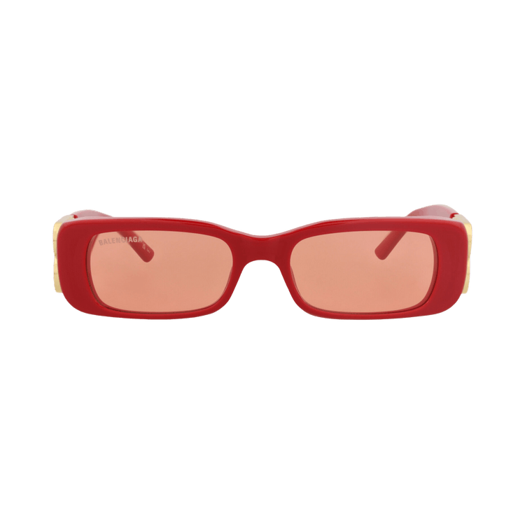 Balenciaga Square-Frame Acetate Sunglasses — Red