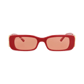 Balenciaga Square-Frame Acetate Sunglasses — Red