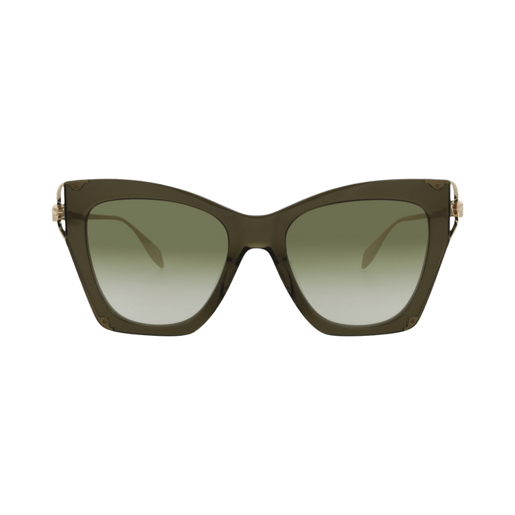 Alexander McQueen Cat Eye-Frame Acetate Sunglasses — Gold