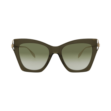 Alexander McQueen Cat Eye-Frame Acetate Sunglasses — Gold