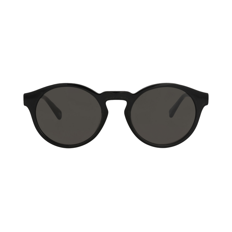 Chloé Round-Frame Recycled Acetate Sunglasses — Black