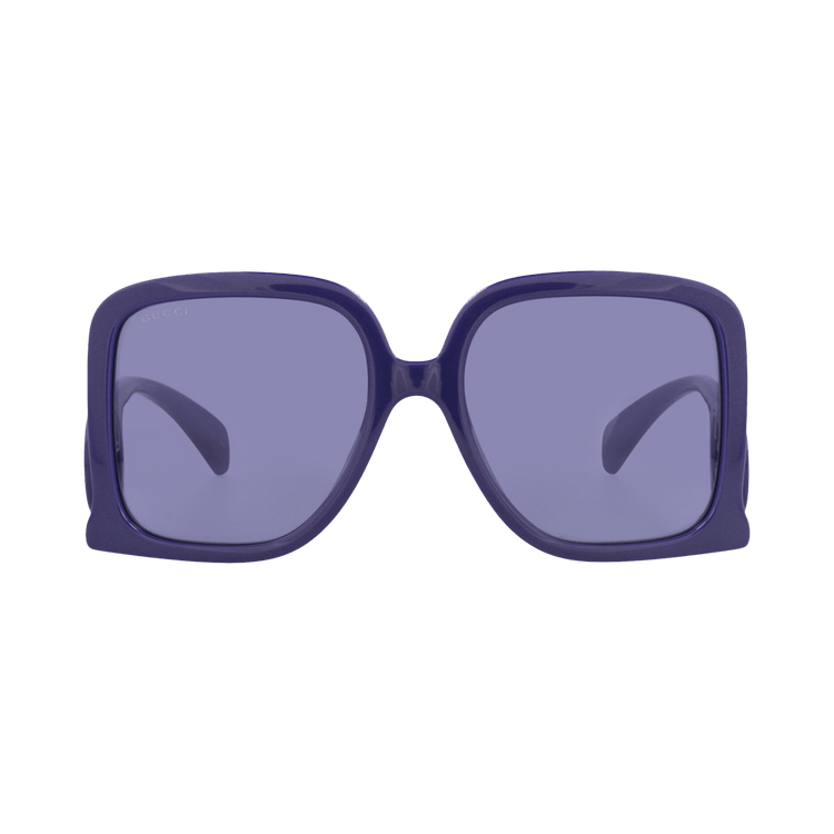 Gucci Square-Frame Injection Sunglasses — Purple