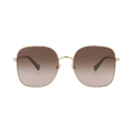 Gucci Square-Frame Metal Sunglasses — Gold