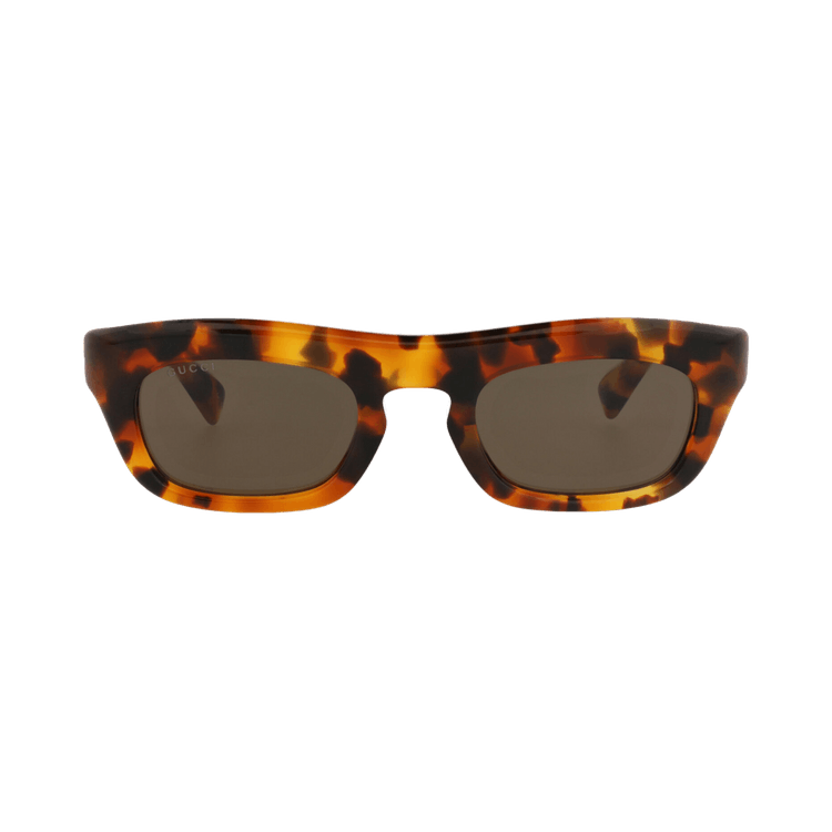 Gucci Square-Frame Recycled Acetate Sunglasses — Brown