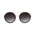 Gucci Round-Frame Metal Sunglasses — Black