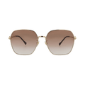 Gucci Square-Frame Metal Sunglasses — Gold