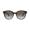 Gucci Round-Frame Acetate Sunglasses — Brown