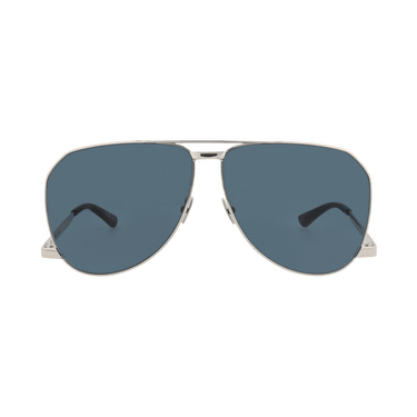 Saint Laurent Aviator-Frame Metal Sunglasses — Silver
