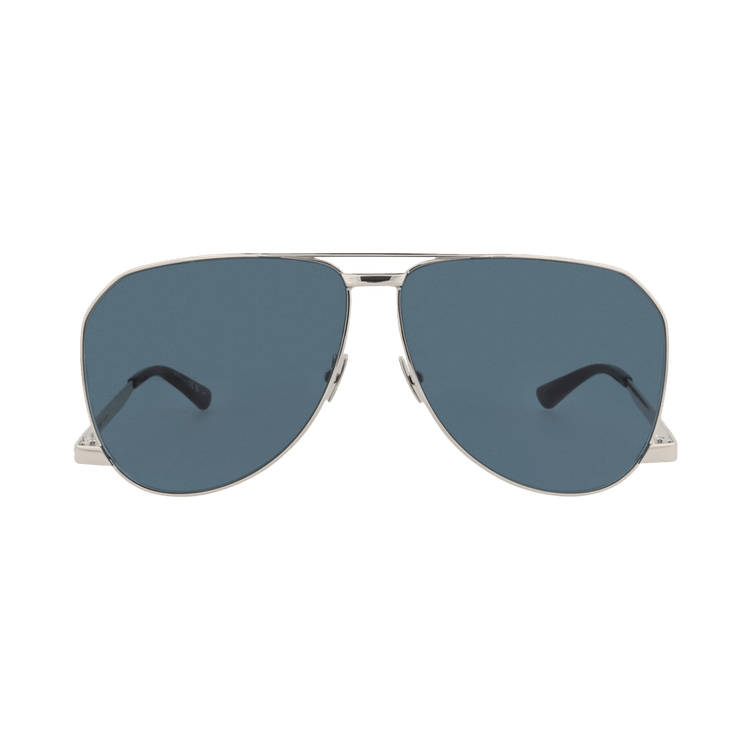 Saint Laurent Aviator-Frame Metal Sunglasses — Silver