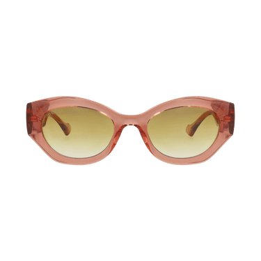 Gucci Round-Frame Injection Sunglasses — Brown