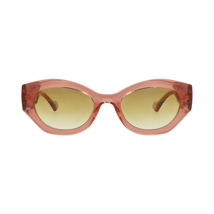 Gucci Round-Frame Injection Sunglasses — Brown