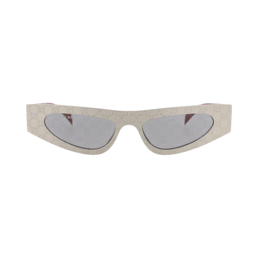 Gucci Cat Eye-Frame Metal Sunglasses — Silver