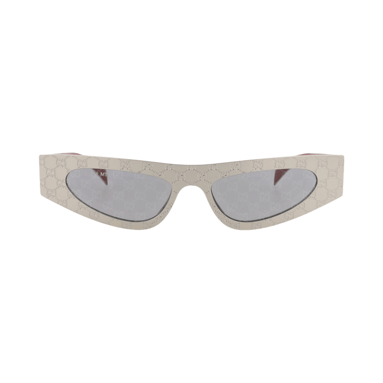 Gucci Cat Eye-Frame Metal Sunglasses — Silver
