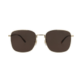 Gucci Square-Frame Metal Sunglasses — Gold