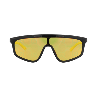 Gucci Shield-Frame Injection Sunglasses — Black