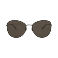 Saint Laurent Cat Eye-Frame Metal Sunglasses — Black