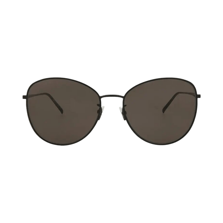 Saint Laurent Cat Eye-Frame Metal Sunglasses — Black
