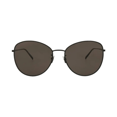 Saint Laurent Cat Eye-Frame Metal Sunglasses — Black