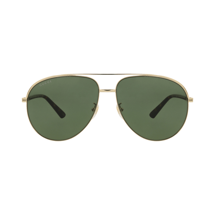 Gucci Aviator-Frame Metal Sunglasses — Gold