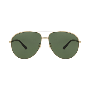 Gucci Aviator-Frame Metal Sunglasses — Gold