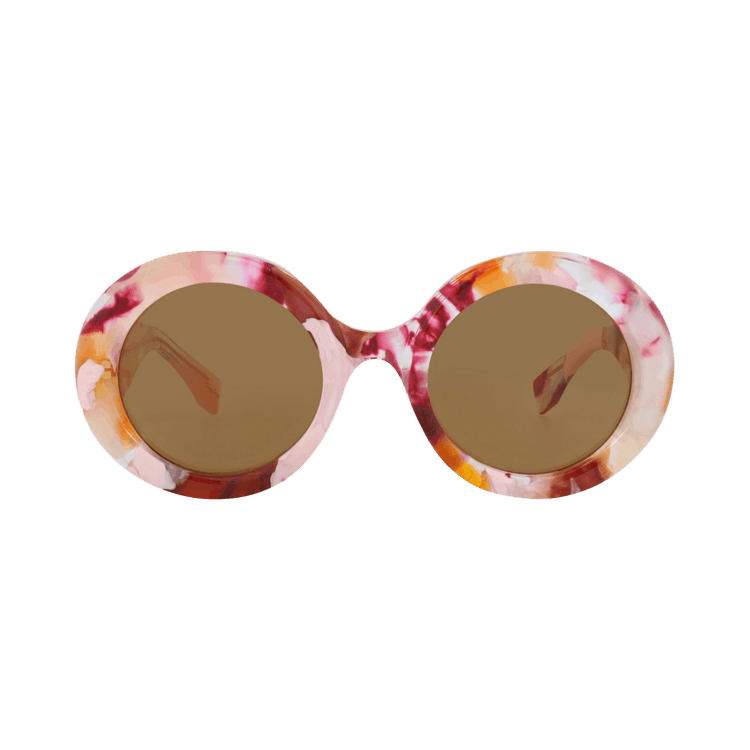 Gucci Round-Frame Recycled Acetate Sunglasses — Pink