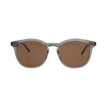 Gucci Round-Frame Acetate Sunglasses — Grey