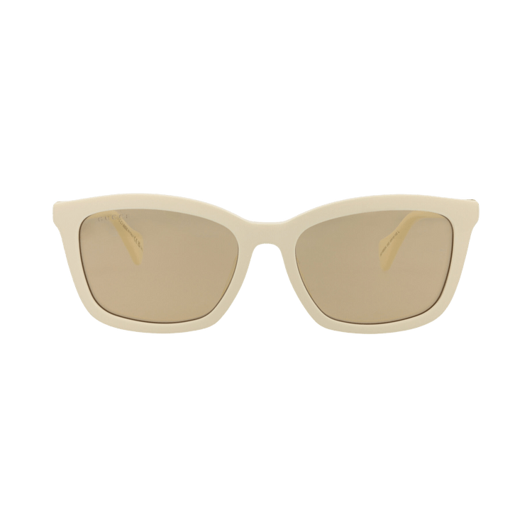 Gucci Square-Frame Recycled Acetate Sunglasses — Cream