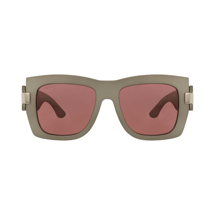 Gucci Square-Frame Injection Sunglasses — Grey