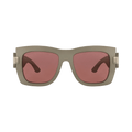 Gucci Square-Frame Injection Sunglasses — Grey
