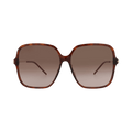 Gucci Square-Frame Recycled Acetate Sunglasses — Brown