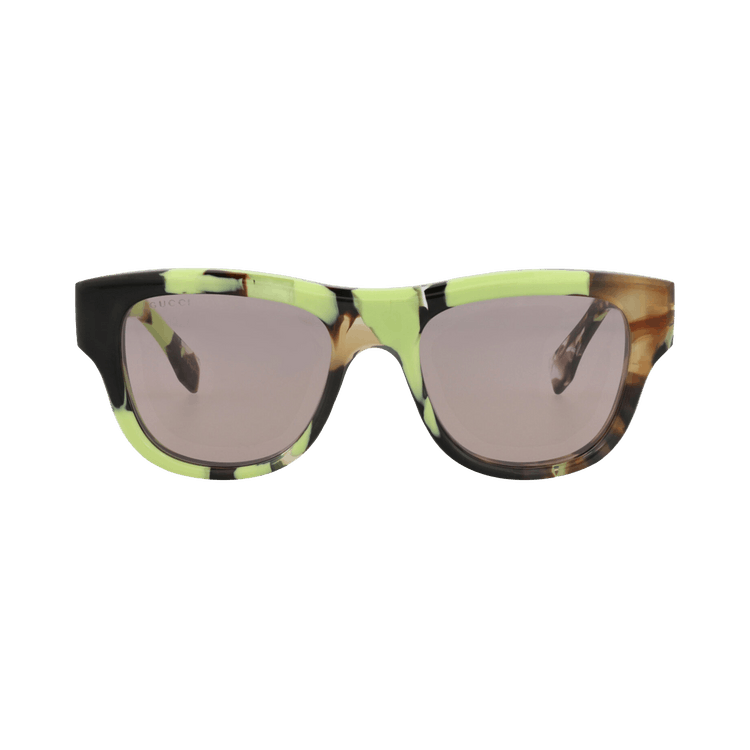 Gucci Square-Frame Recycled Acetate Sunglasses — Brown