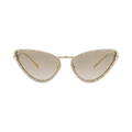 Gucci Cat Eye-Frame Metal Sunglasses — Gold