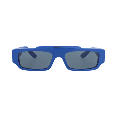 Gucci Square-Frame Recycled Acetate Sunglasses — Blue