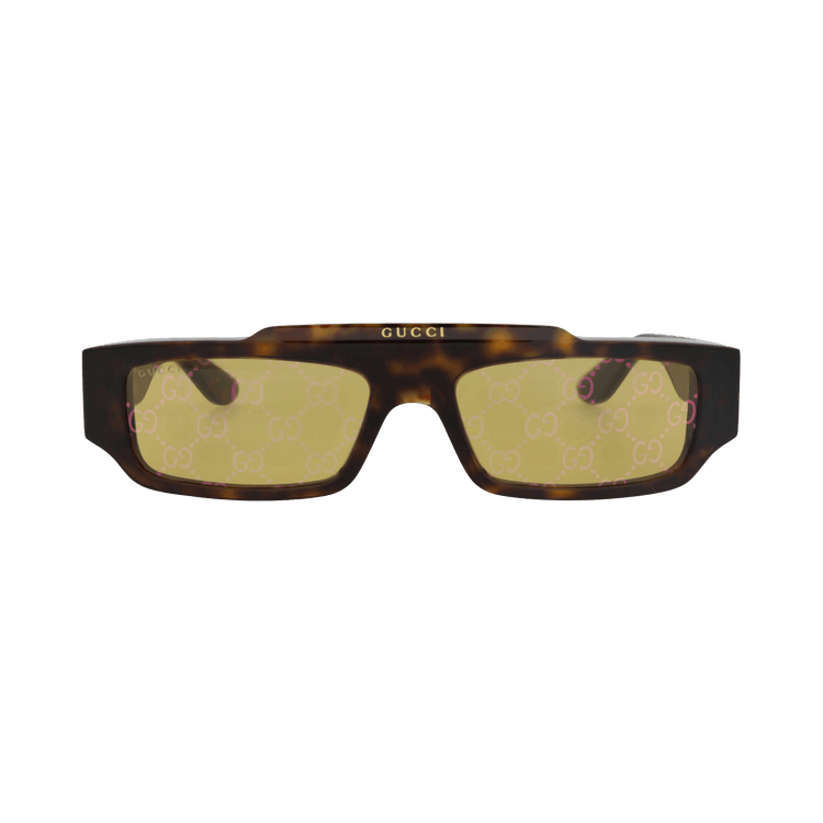 Gucci Square-Frame Recycled Acetate Sunglasses — Brown