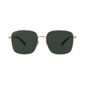 Gucci Square-Frame Metal Sunglasses — Gold