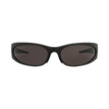 Balenciaga Shield-Frame Aluminium Sunglasses — Black