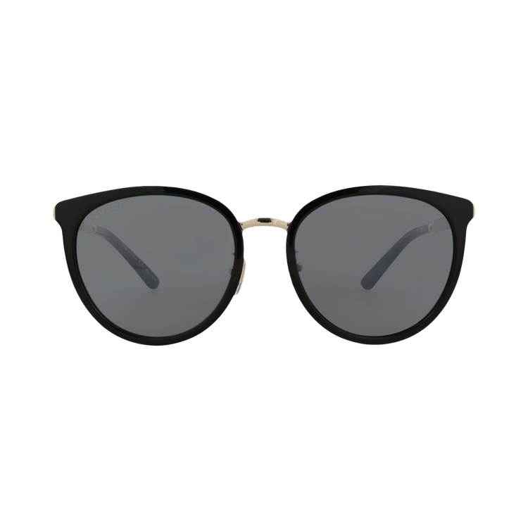 Gucci Round-Frame Acetate Sunglasses — Black
