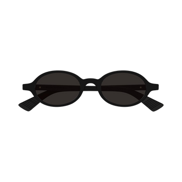 Bottega Veneta Oval Sunglasses — Black
