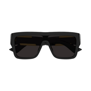 Bottega Veneta Pantoscopic Angle Sunglasses — Black
