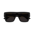 Bottega Veneta Pantoscopic Angle Sunglasses — Black