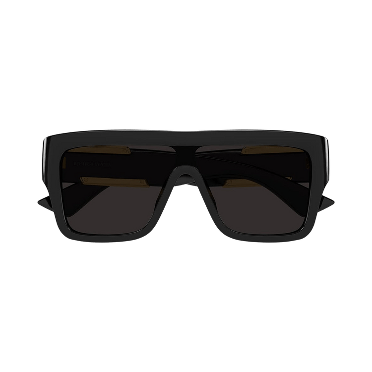 Bottega Veneta Pantoscopic Angle Sunglasses — Black