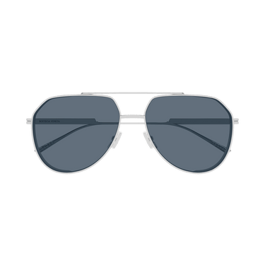Bottega Veneta Pilot Shape Sunglasses — Silver