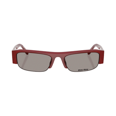 Miu Miu Half Frame Sunglasses — Red