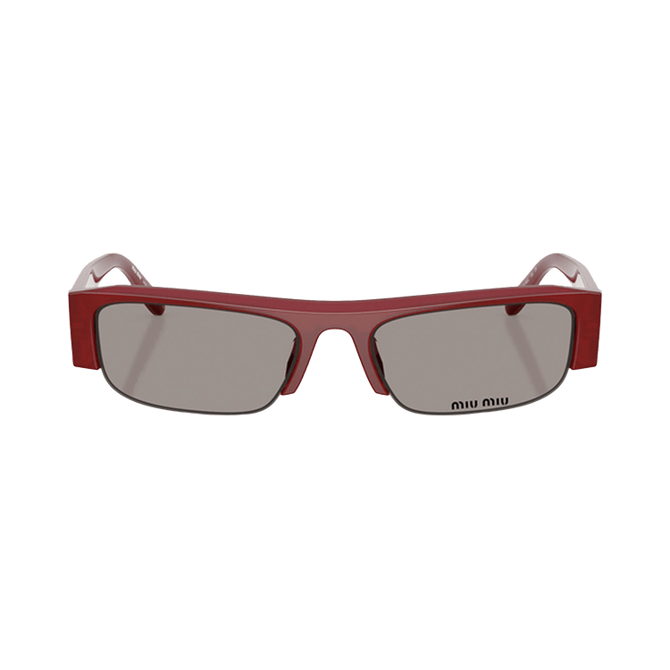 Miu Miu Half Frame Sunglasses — Red