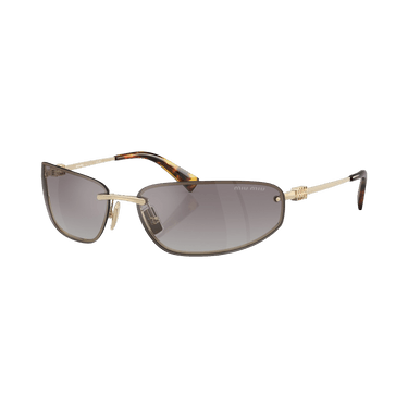 Miu Miu Logo Nocturne Sunglasses — Gold