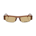 Miu Miu Half Frame Sunglasses — Brown