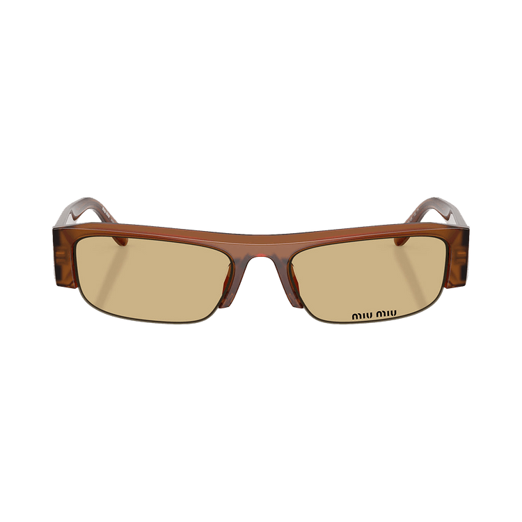 Miu Miu Half Frame Sunglasses — Brown