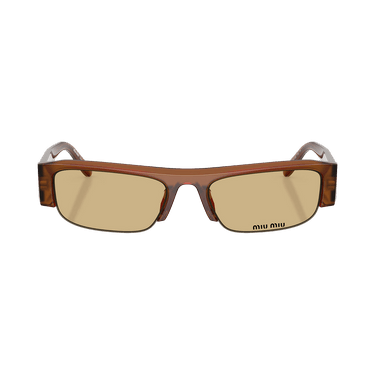Miu Miu Half Frame Sunglasses — Brown