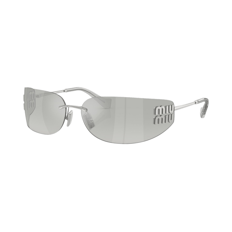 Miu Miu Frameless Sunglasses — Silver