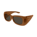 Saint Laurent Oversized Pillowed Sunglasses — Brown